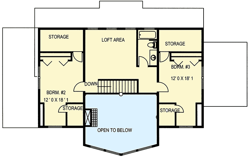 Plan 35376GH: Decks and Porches - Floor Plan - 2nd Floor - Northwest, Vacation