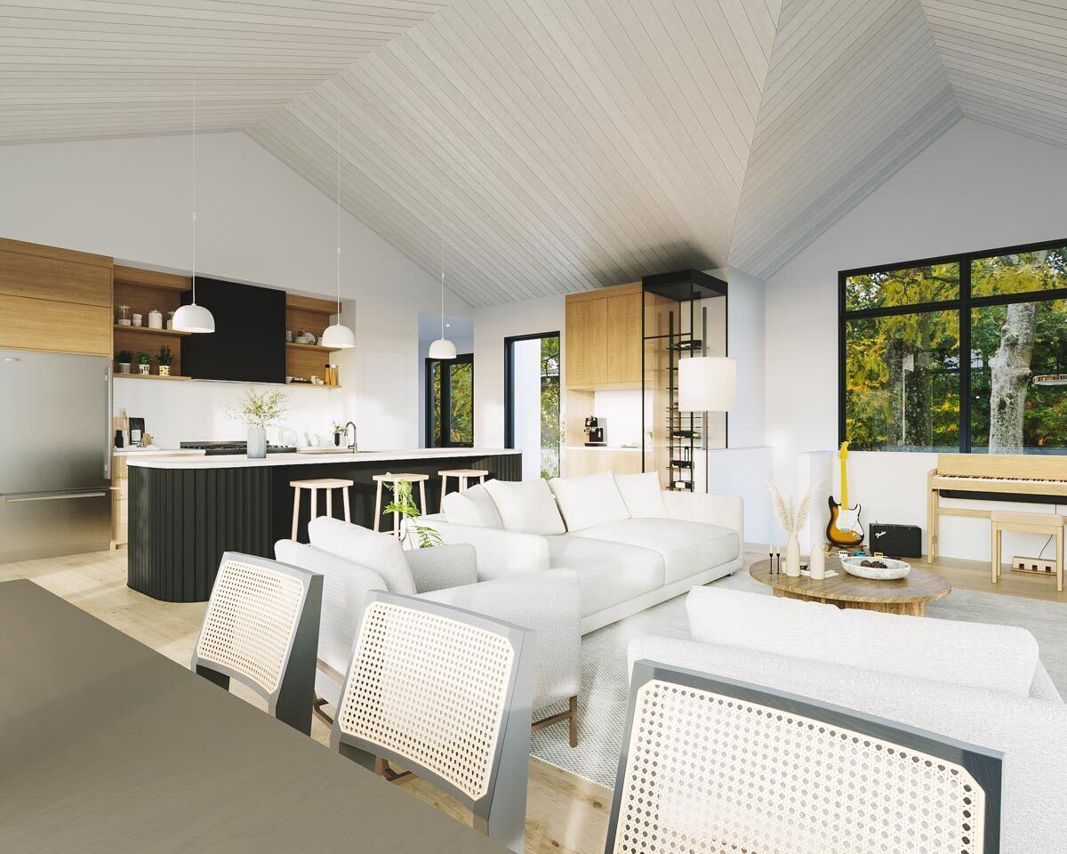 Contemporary House Plan with Cathedral Ceilings - 3122 Sq Ft - 22678DR ...