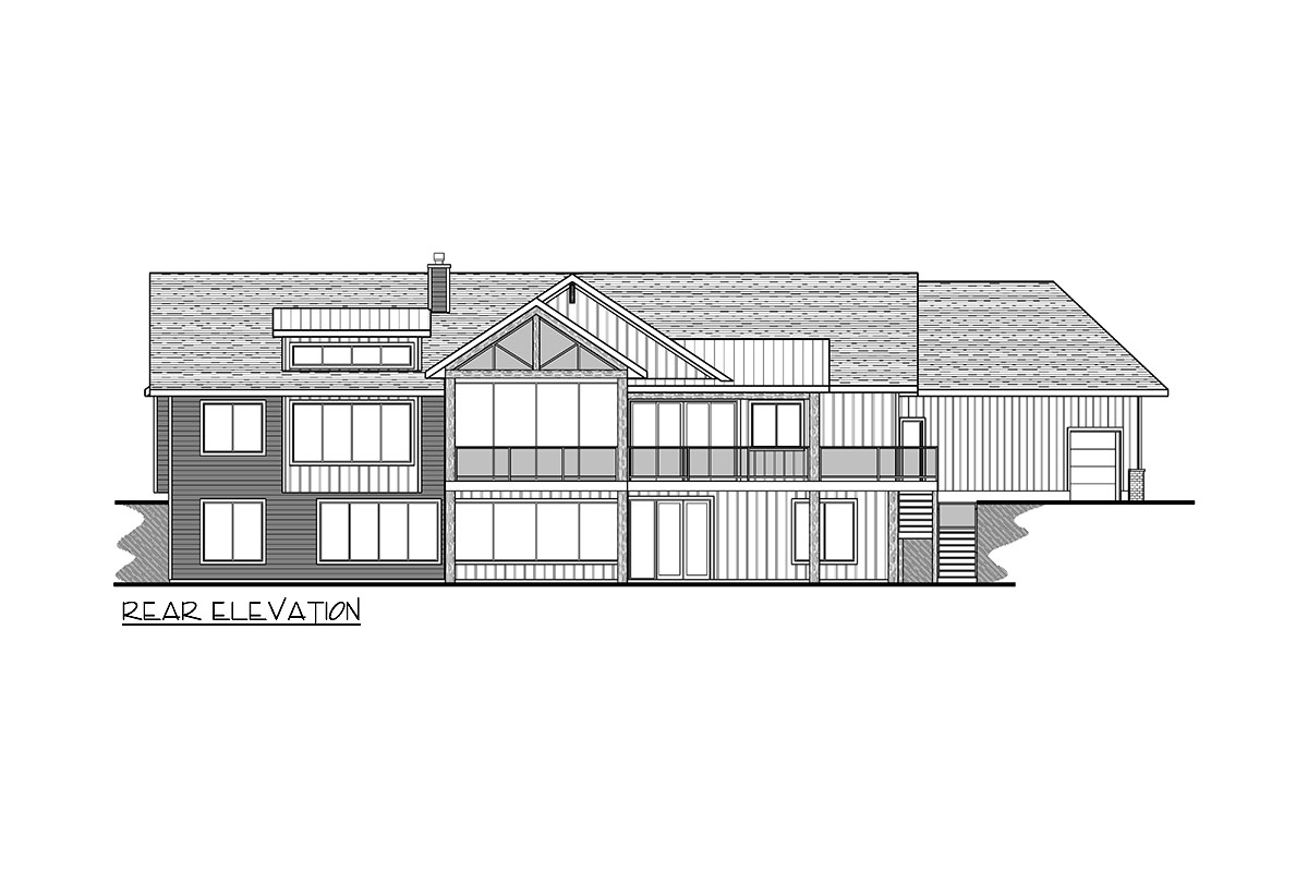 1881岡田 力道山 3体セット モグラハウス製 Plan 81825AB: Mountain Craftsman House Plan with Angled 3-Car