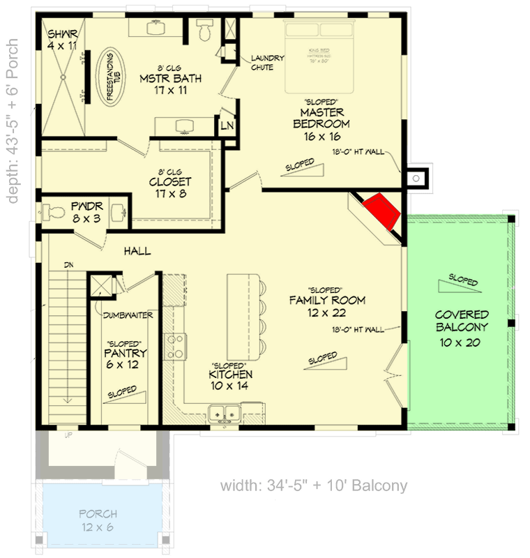 Plan 680248VR: Modern Lake House Plan with Vaulted Family Room and a Laundry Chute - 2230 Sq Ft - Floor Plan - 2nd Floor - Mountain, Rustic, Traditional