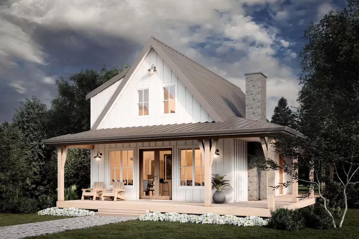 Country Cottage with Wrap Around Porch and Flexible Loft - 1648 Sq Ft ...