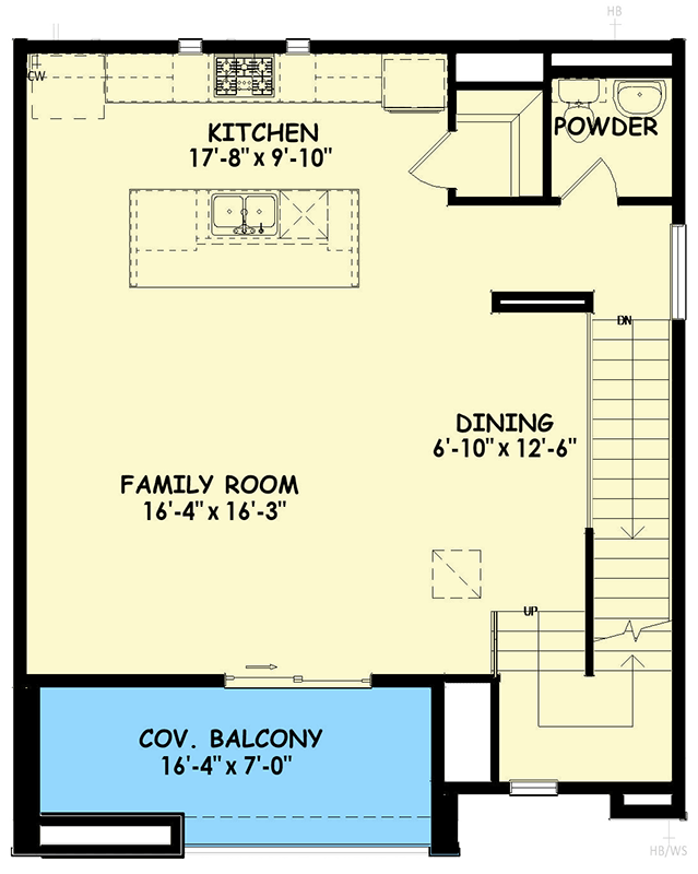 Plan 100319GHR: 3-Story Modern Townhouse Plan with Flex Room - 1965 Sq Ft - Floor Plan - Image #8 - Contemporary, Modern