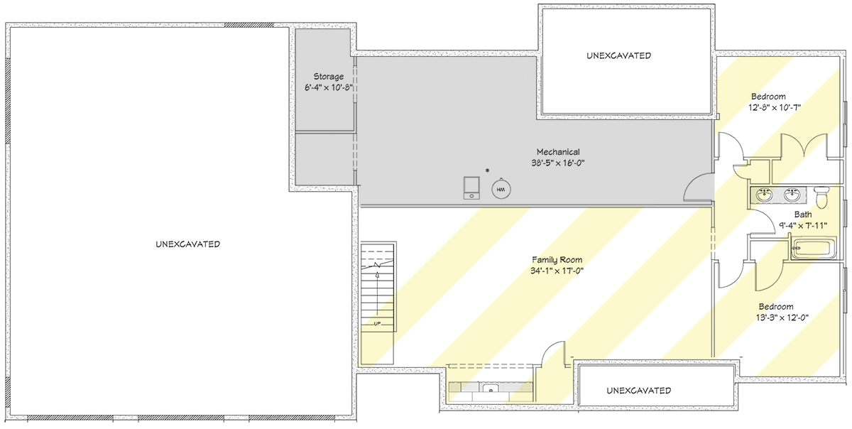 Plan 149017AND: Country Craftsman House Plan with Upstairs Play Room - 2840 Sq Ft - Floor Plan - Optional Lower Level - Country, Craftsman, Traditional