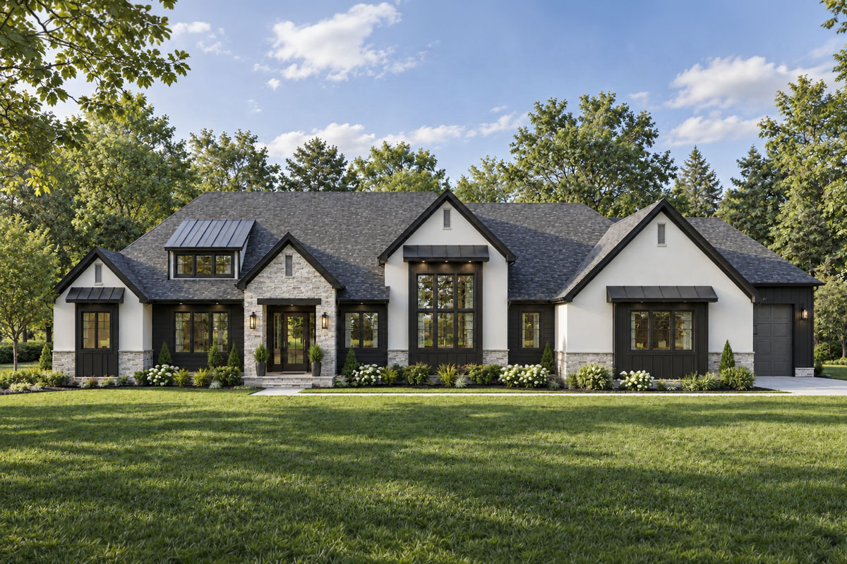 Plan 911035JVD: Transitional House Plan with RV-Friendly Garage - 3335 ...