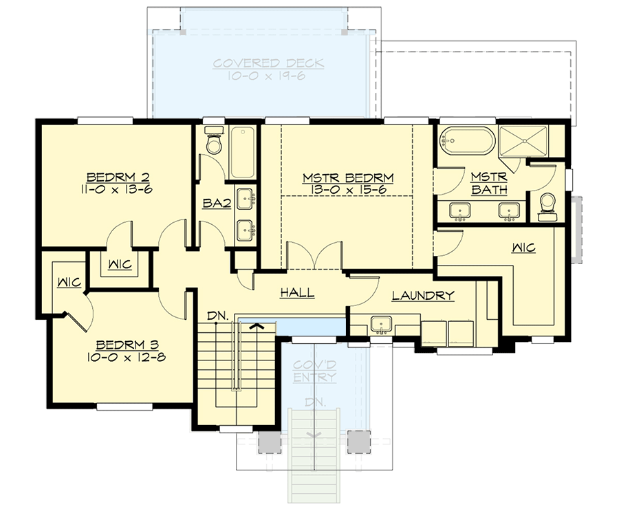 Plan 23956JD: House Plan with Flex Room Giving You 3 or 4 Beds - 2823 Sq Ft - Floor Plan - 2nd Floor - Craftsman, New American, Northwest, Transitional
