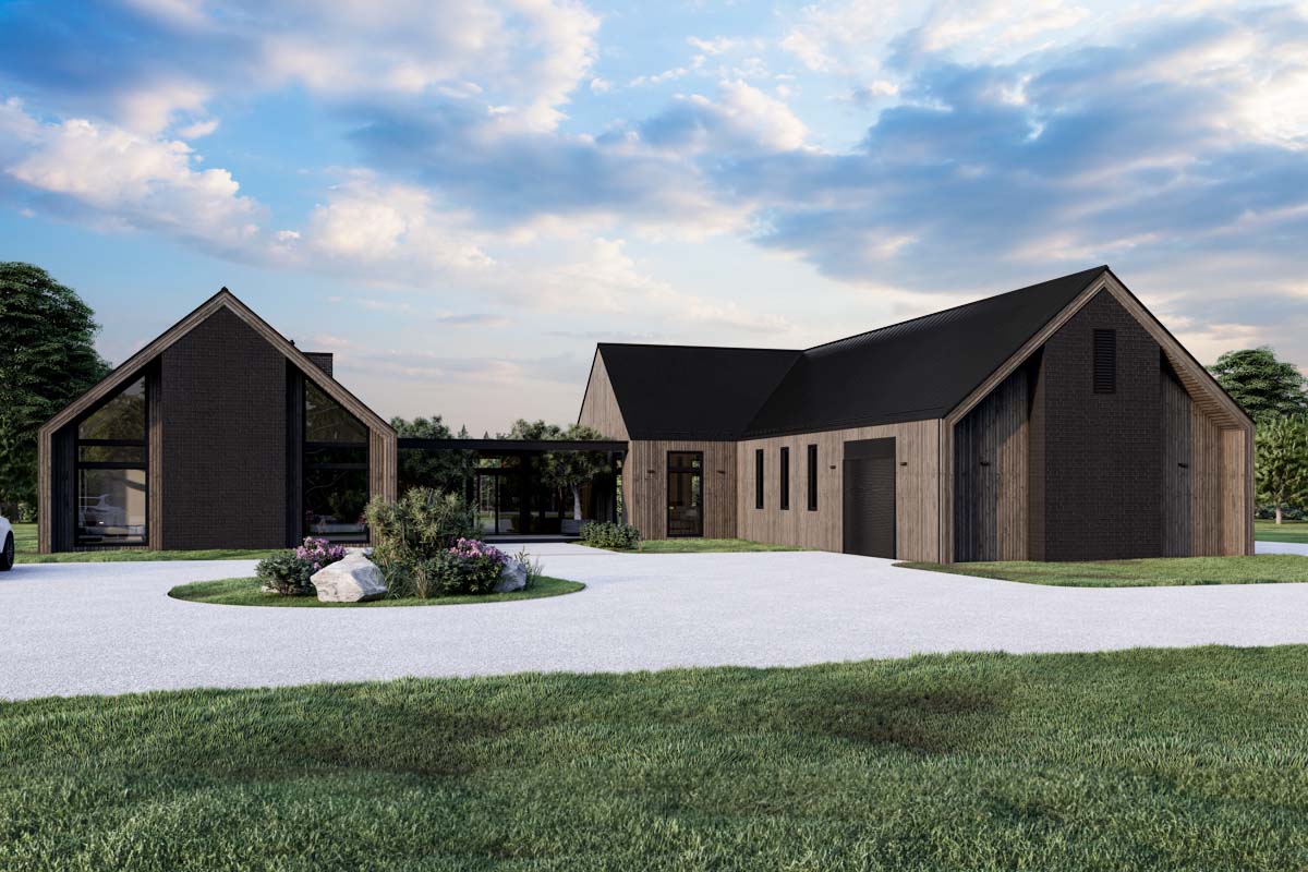 One-Story House Plan with Pool House and Optional Wine Cellar - 2765 Sq ...