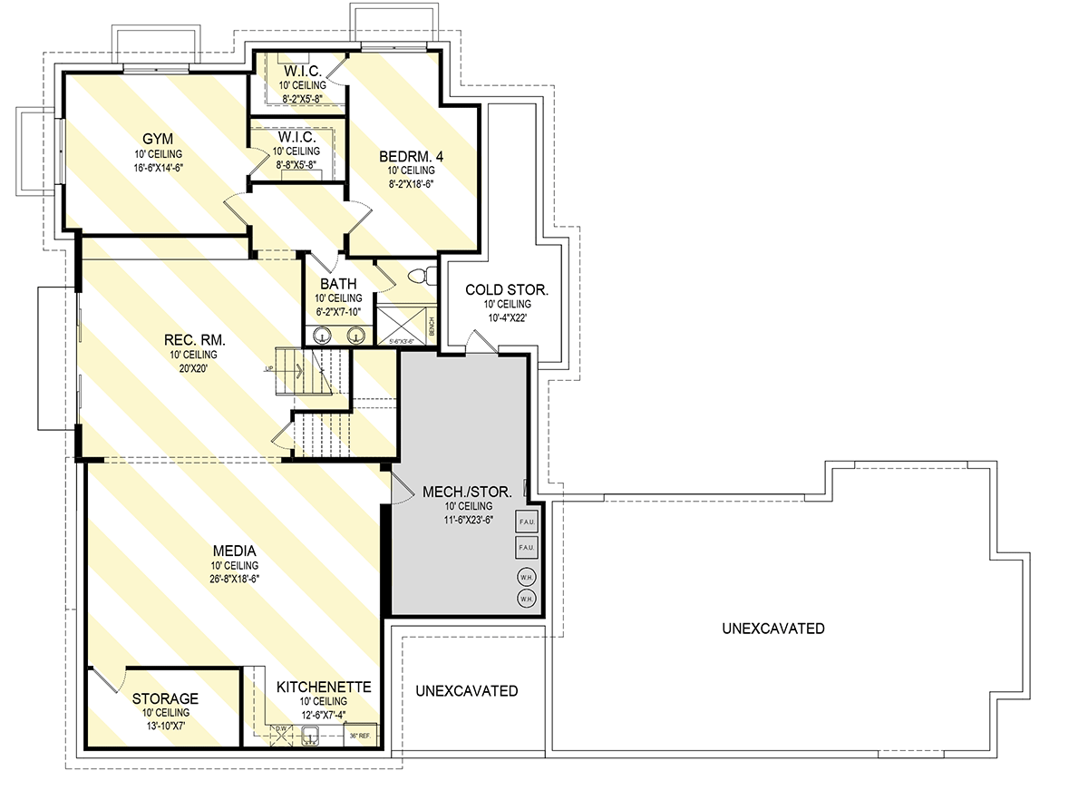 Plan 290181IY: Two Story Traditional Home Plan with Upstairs Loft - 3581 Sq Ft - Floor Plan - Optional Lower Level - New American, Traditional
