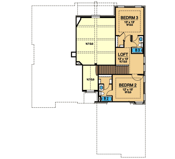 Plan 36204TX: Luxury 3-Bedroom European Traditional House Plan with First-Floor Master - Floor Plan - 2nd Floor - European, Traditional