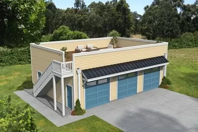Cost-to-Build Report for Plan 680351VR: Contemporary 3-Car Garage with ...