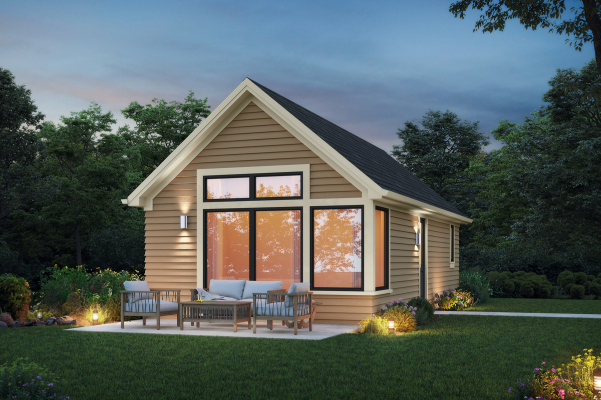Plan 69860AM: 684 Square Foot ADU with Vaulted Living Room ...