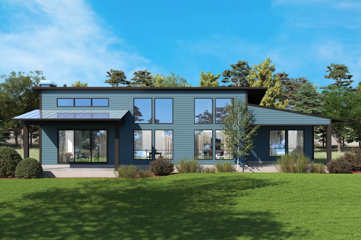 Plan 264207KMD: 2-Bed Mid-Century Modern House Plan with Detached ...