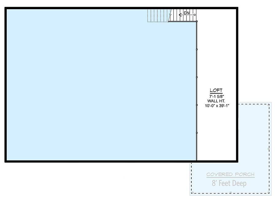 Plan 135275GRA: 3-Car Oversized Barndominium Garage Plan - 2400 Sq Ft - Floor Plan - 2nd Floor - Barndominium, Country