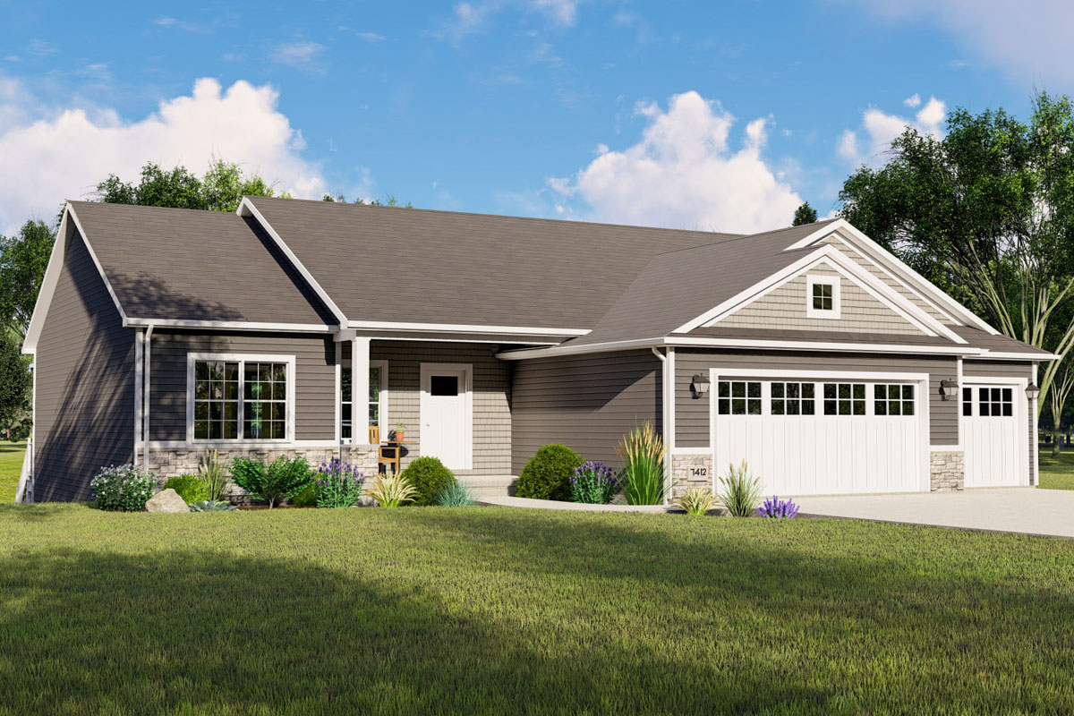 Plan 135283GRA: 2-Bed Traditional House Plan with Stacked Porches ...