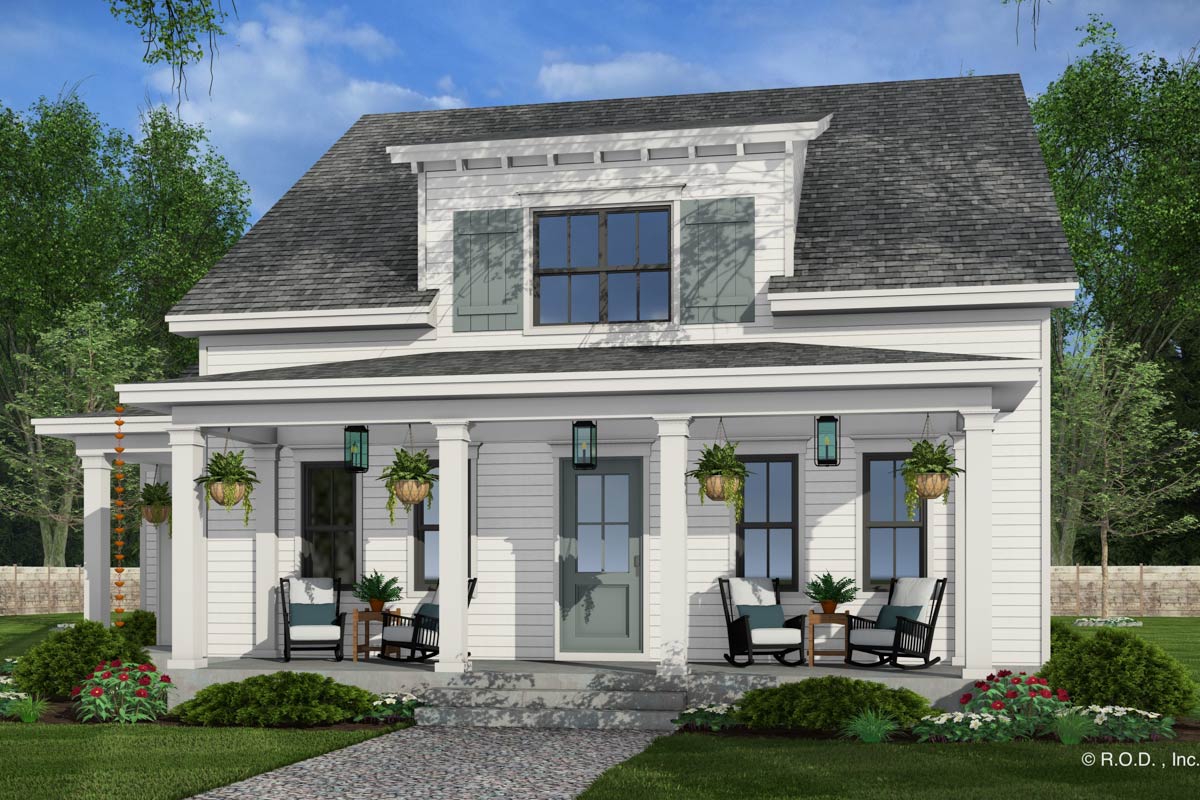 Plan 14818RK: Two-Story Modern Farmhouse Plan with 4 Bedrooms - 2596 Sq Ft