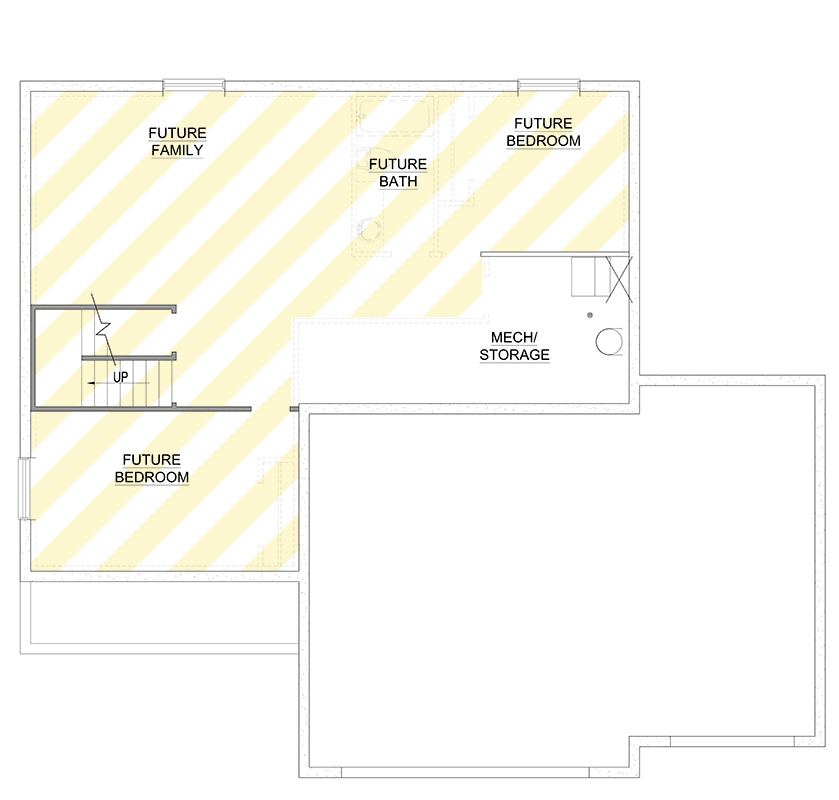 Plan 849041PGE: 4-Bed New American House Plan with Two-Story Great Room - 3172 Sq Ft - Floor Plan - Optionally Finished Lower Level - Country, New American, Traditional