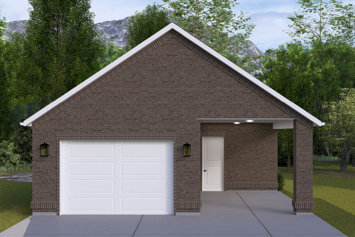 Plan 61560UT: Traditional 1-Car Garage Plan with a Carport - 792 sq Ft