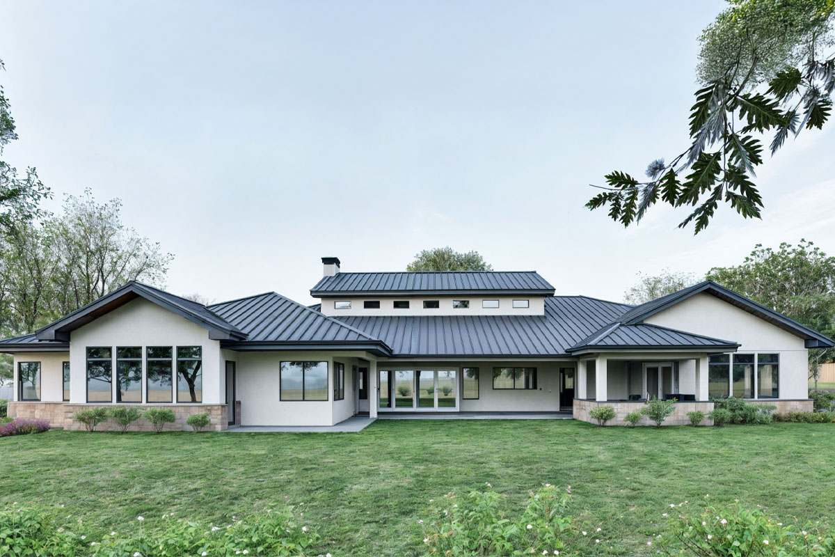 Plan 307729RAD: 5-Bed Texas Hill Country House Plan with Media and