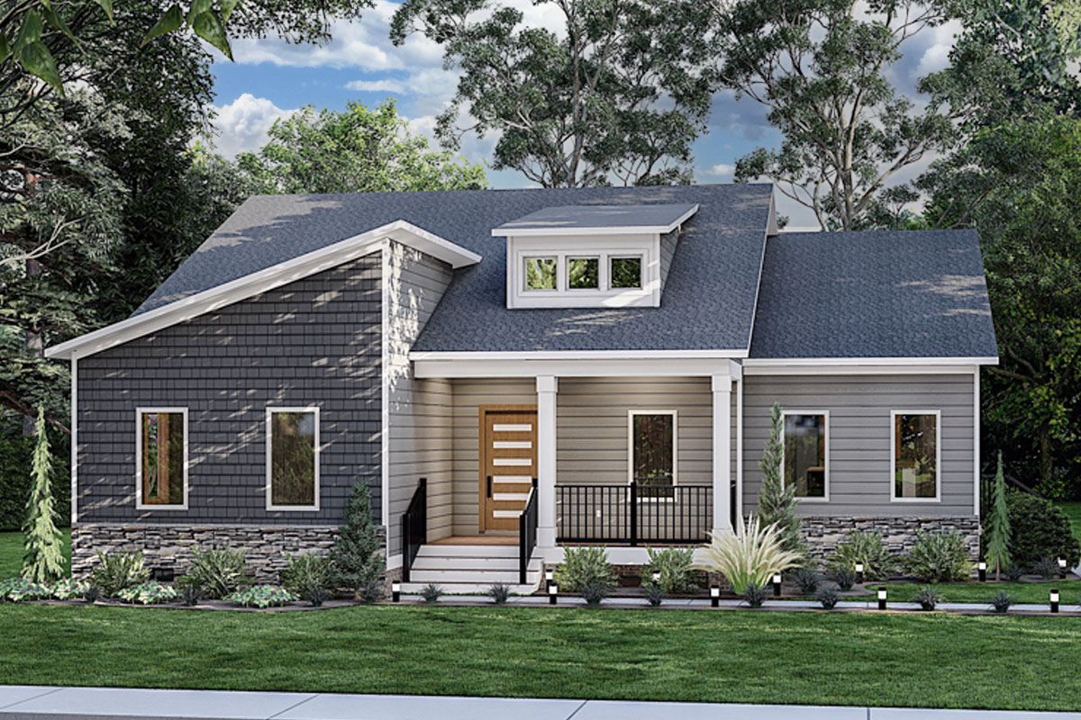 Plan 83673CRW: 3-Bed Contemporary House Plan with Formal Dining - 2015 ...