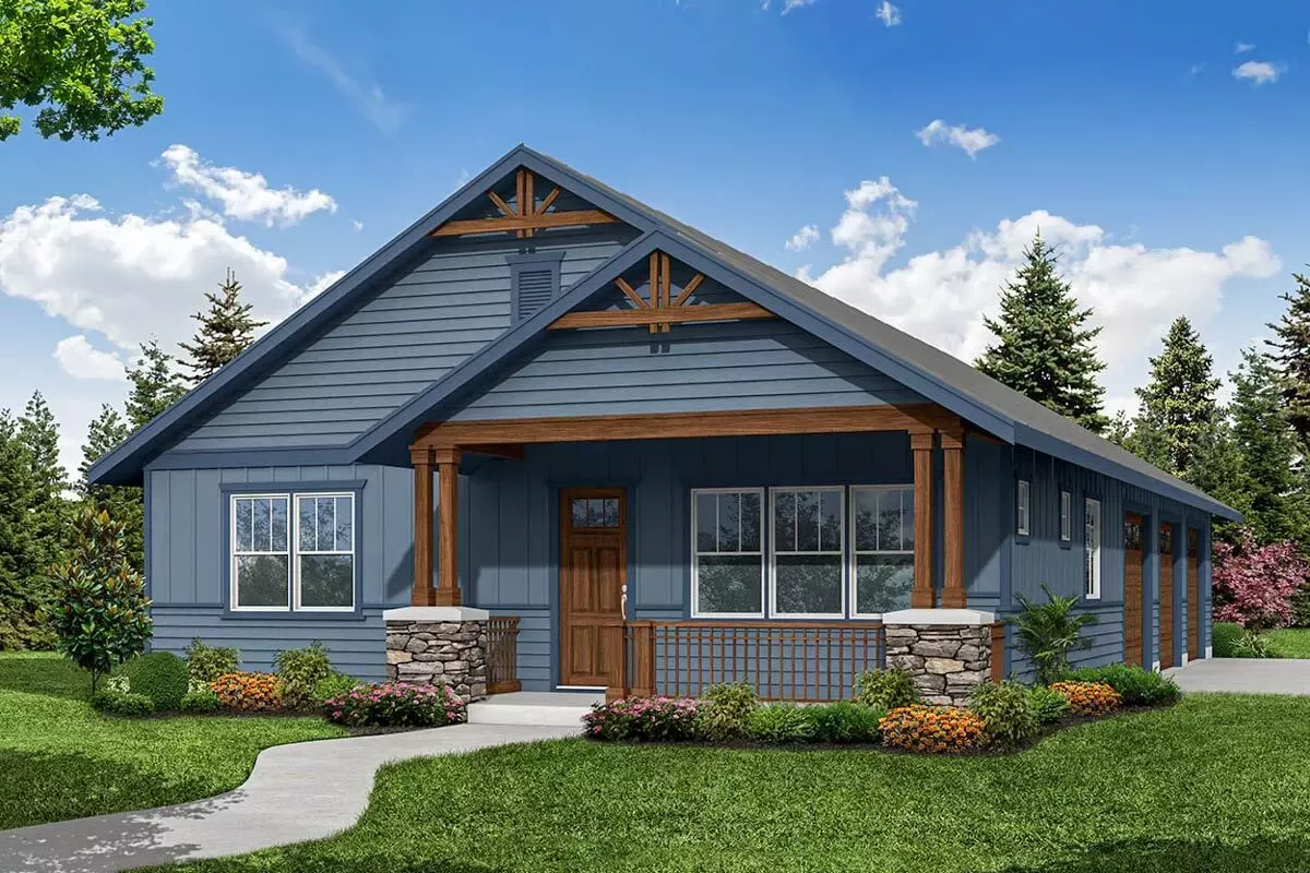 Garage Plan with 1Bed and Oversized Garage  916 Sq Ft