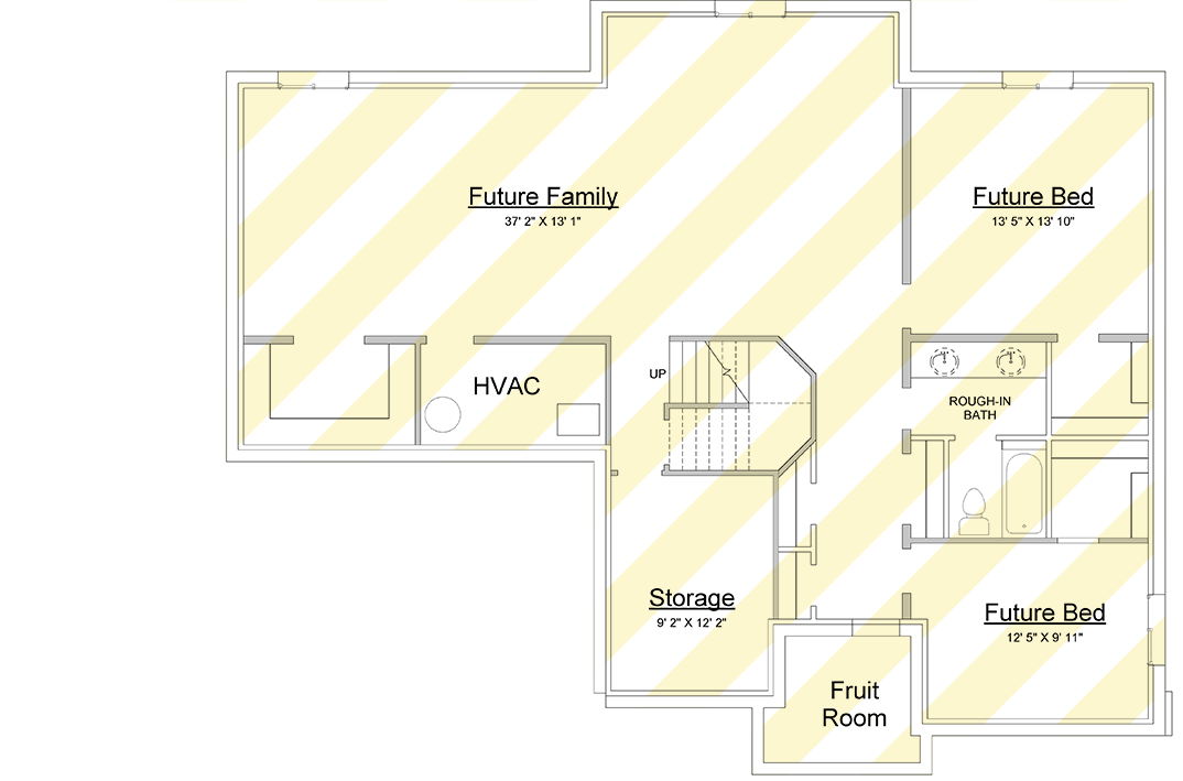 Plan 910116WHD: Spacious 4-Bedroom House Plan with Loft and Den - Floor Plan - Unfinished Basement  - Traditional