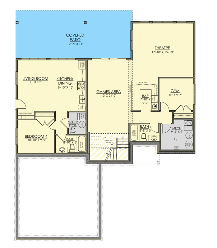 Plan 81872AB: Striking Modern Farmhouse with Optionally Finished Walkout Basement  - Floor Plan - Optional Lower Level - Contemporary, Modern