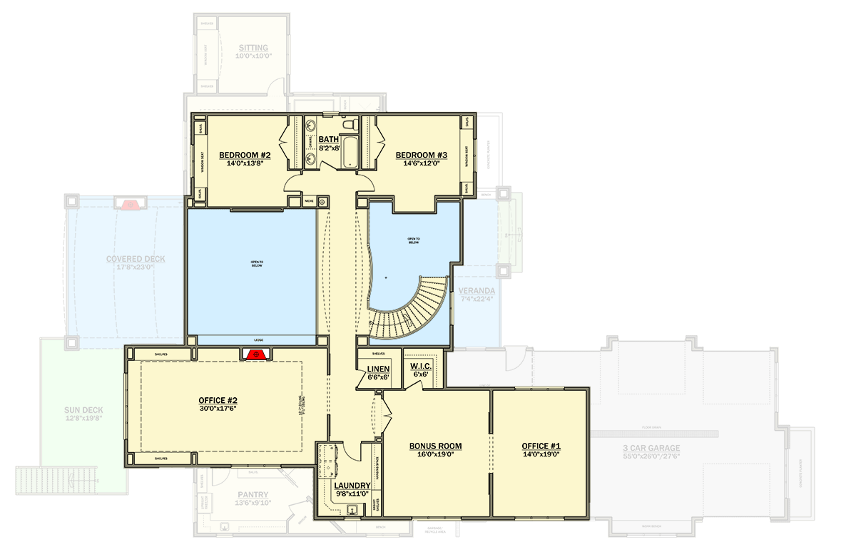 Plan 81875AB: Elegant 3-Bedroom Luxury Home with 3-Car Garage and Expansive Living Spaces - Floor Plan - 2nd Floor - European