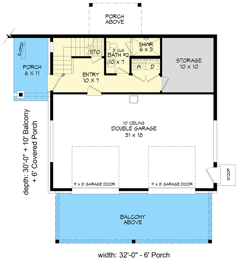 Plan 680551VR: Modern Three-Story Home with Flexible Bedroom Options and Spacious Garage - Floor Plan - Main Level - Walkout - Mid Century Modern, Modern, Mountain