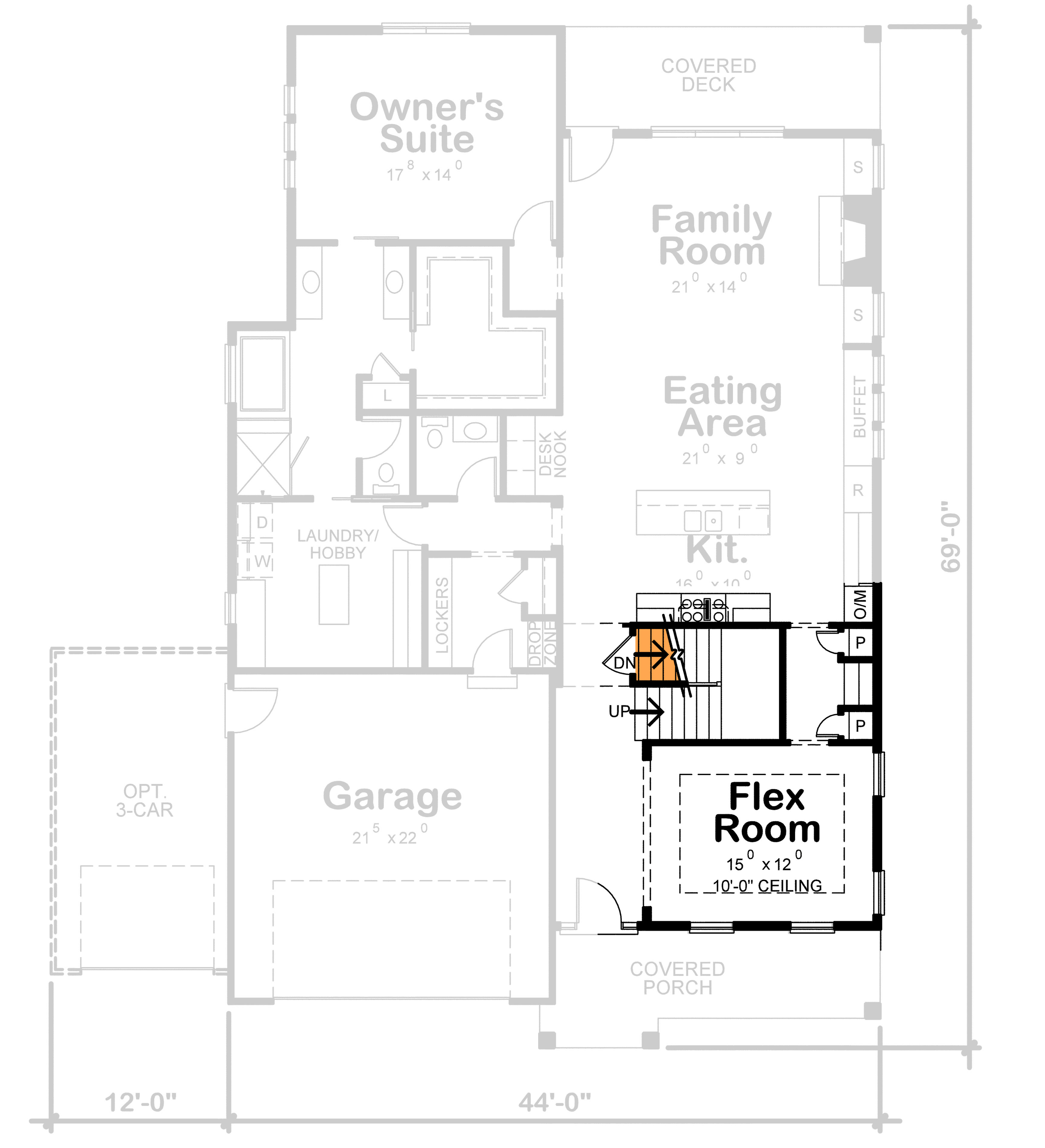 Plan 42464DB: 4-Bedroom New American House Plan with Loft - 3029 Sq Ft - Floor Plan - 3rd Floor - Craftsman, New American