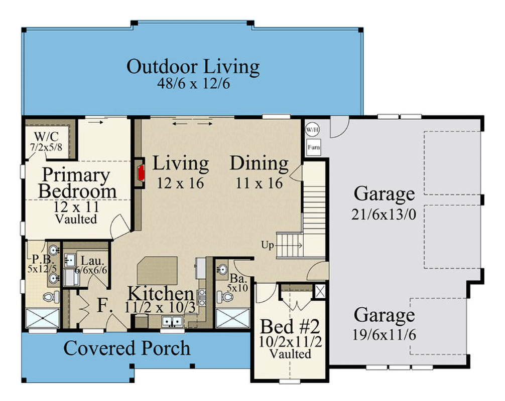 Plan 85468MS: 3-Bed New American House Plan with Library and Flex Room - 2554 Sq Ft - Floor Plan - Main Level - Farmhouse, New American