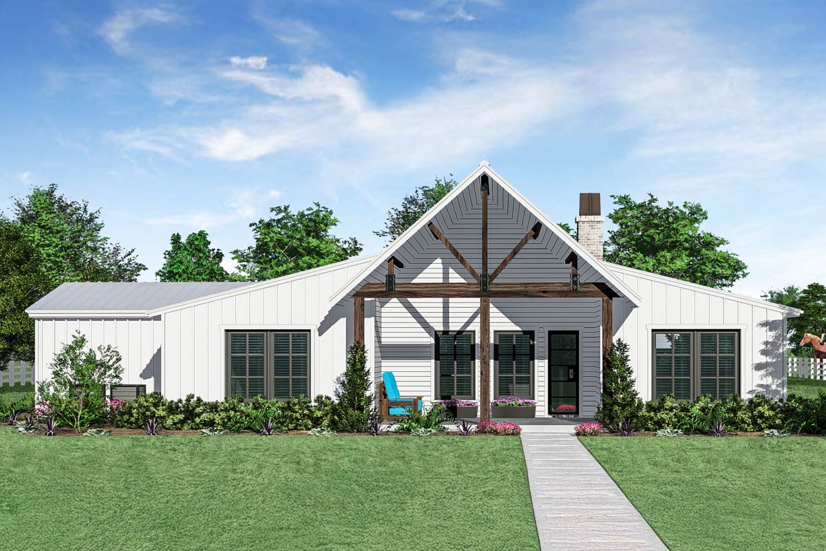Plan 510257WDY: Single-Story Rustic Ranch with Wrap-Around Porch - 2250 ...
