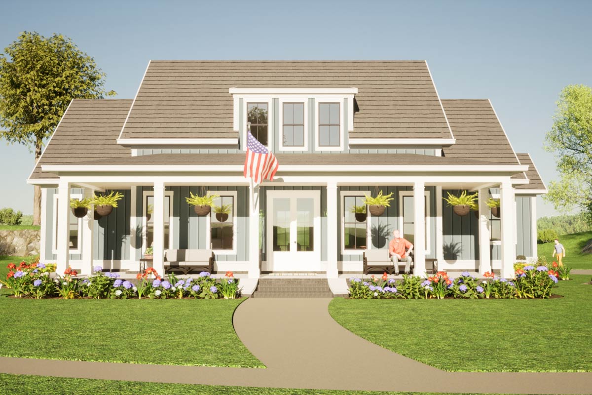 Plan 86415HH: 4-Bed Country Farmhouse Plan with Wrap Around Porch ...