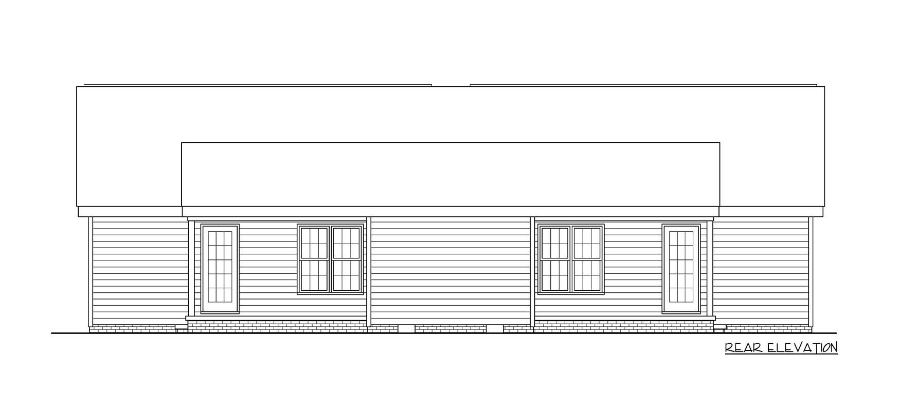 Plan 25883GE: 2-Bed Traditional-Style Duplex House Plan with