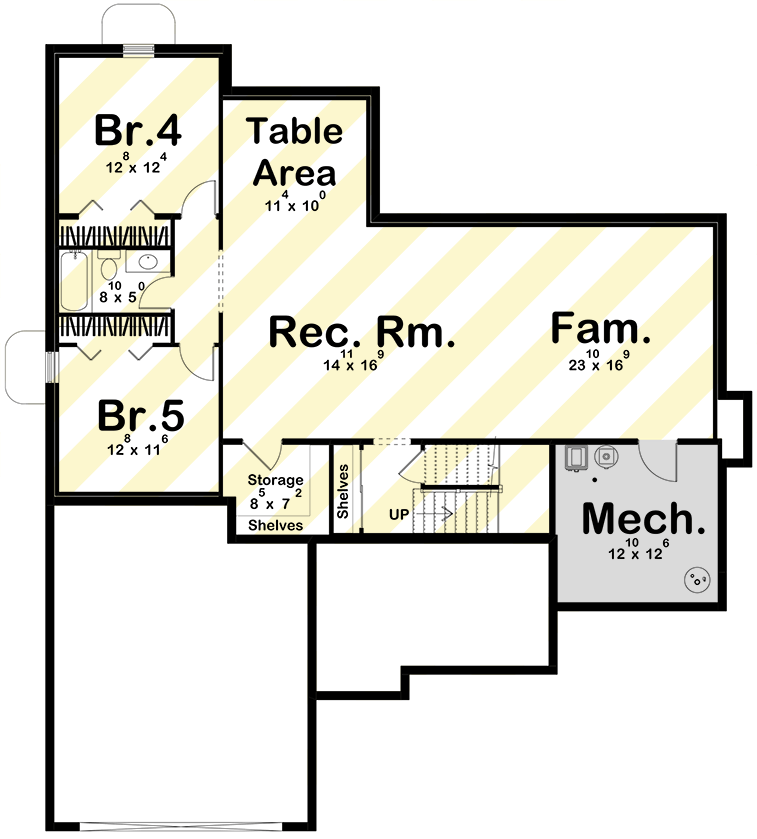 Plan 623521DJ: Single-Story Modern Farmhouse with Open Concept Living and Split Bedroom Layout - Floor Plan - Optional Lower Level Layout ($ Paid Option) - Modern Farmhouse, Ranch