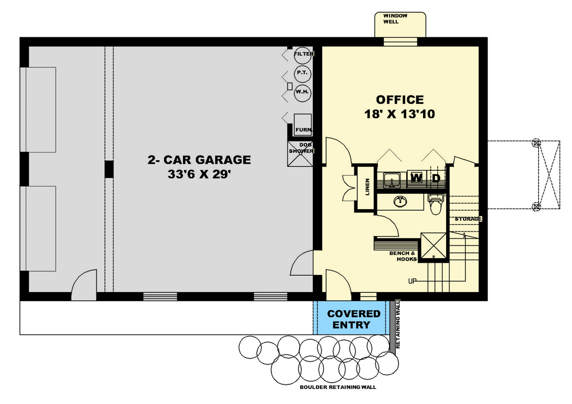 Plan 350139GH: Modern Mountain Retreat with Expansive Decks and Vaulted Ceilings - Floor Plan - Lower Level - Mountain