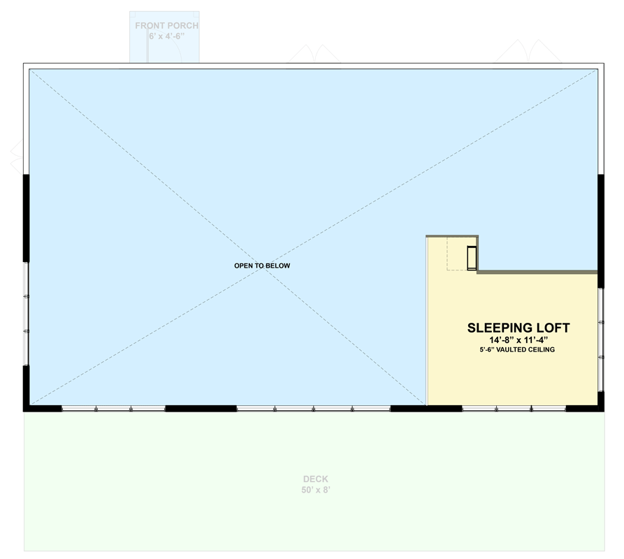 Plan 337010JUN: Sleek Modern Mountain Home with Vaulted Ceilings and Lofted Flex Space - Floor Plan - 2nd Floor - Contemporary, Mid Century Modern, Modern