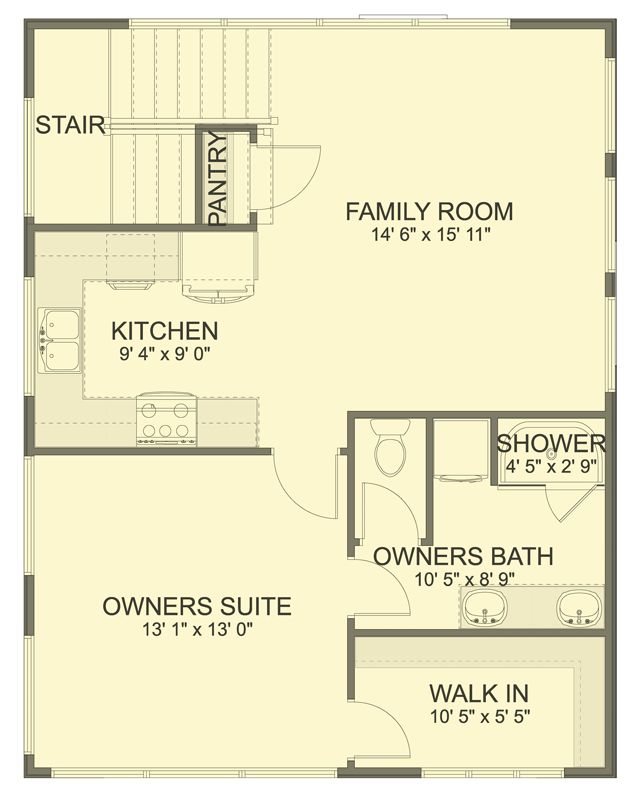 Plan 61639UT: Contemporary Retreat with Lofted Living Area and Spacious Garage - Floor Plan - 2nd Floor - Contemporary