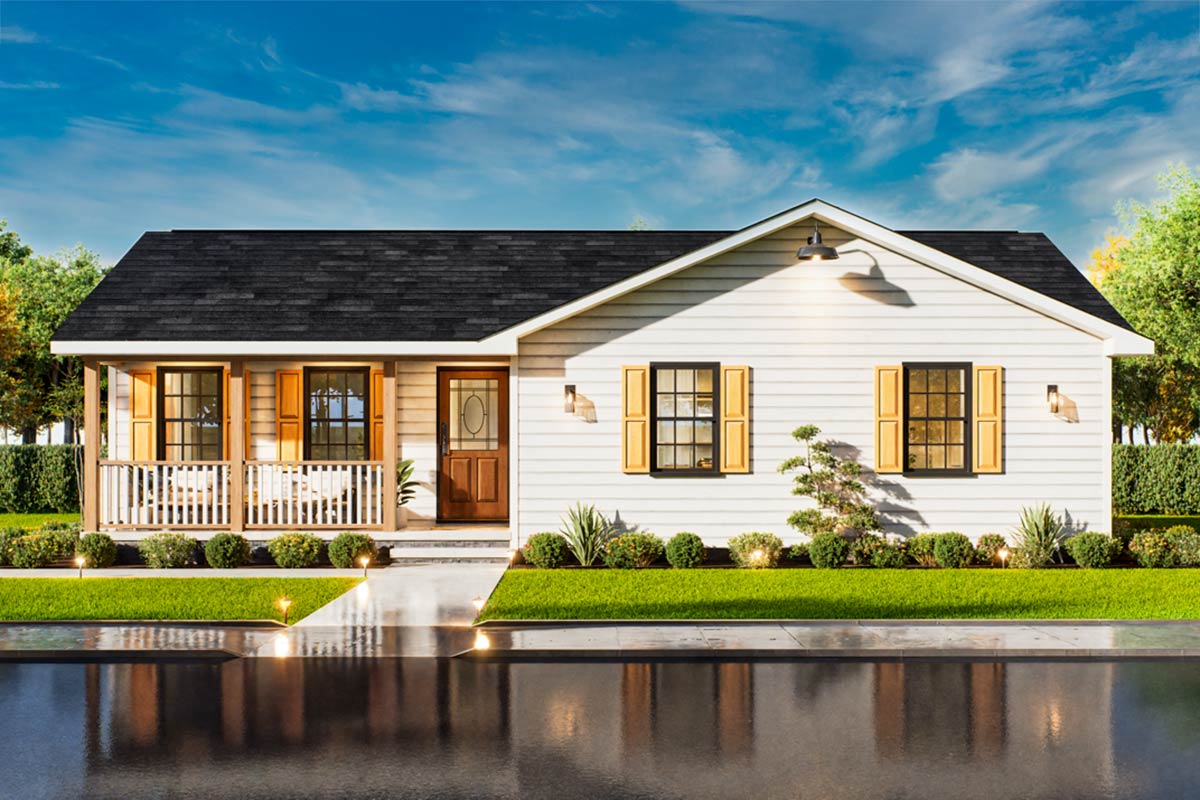 Modification Request for Plan 25911GE: Cozy Ranch Home Plan with 3 ...