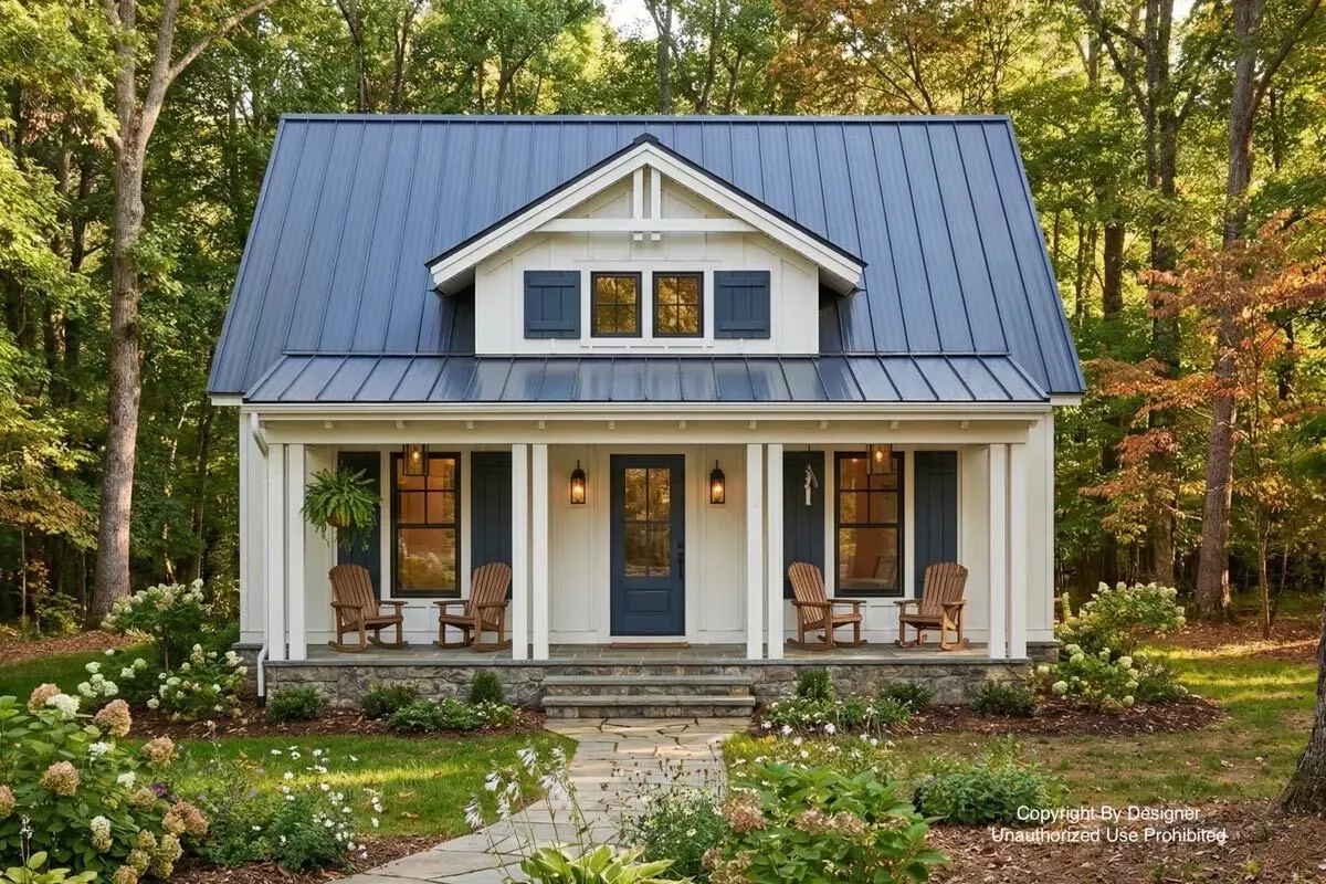 2-Bedroom Cottage with Two Bedrooms and Inviting Front Porch