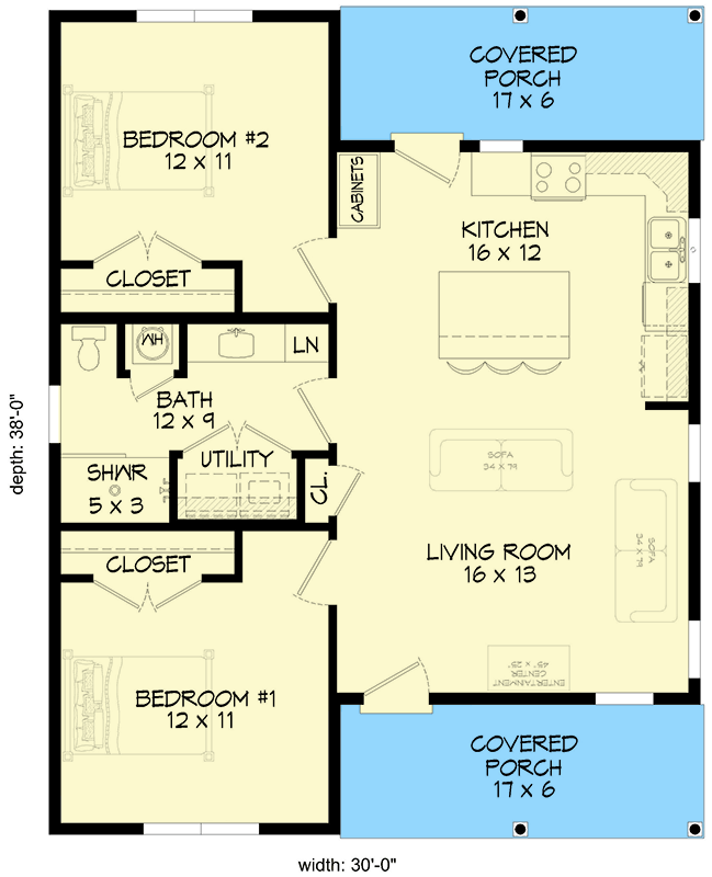 Plan 680576VR: Charming Cottage House with Expansive Covered Porch ...