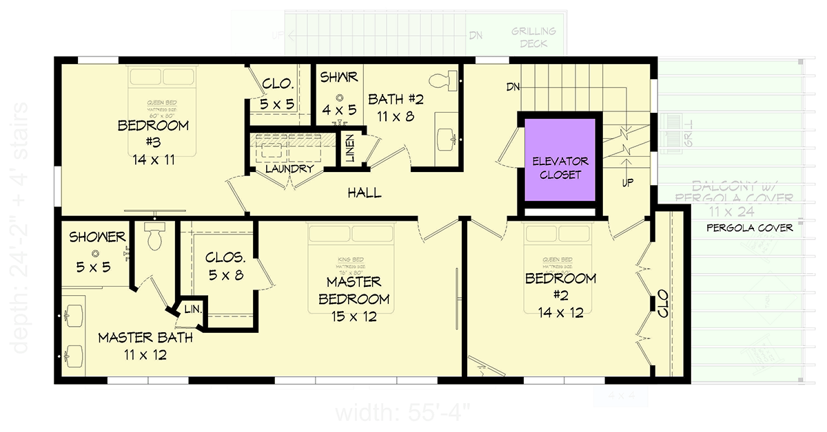 Plan 680582VR: Modern Coastal Retreat with Elevator and Scenic Mezzanine - Floor Plan - 3rd Floor - Coastal, Contemporary
