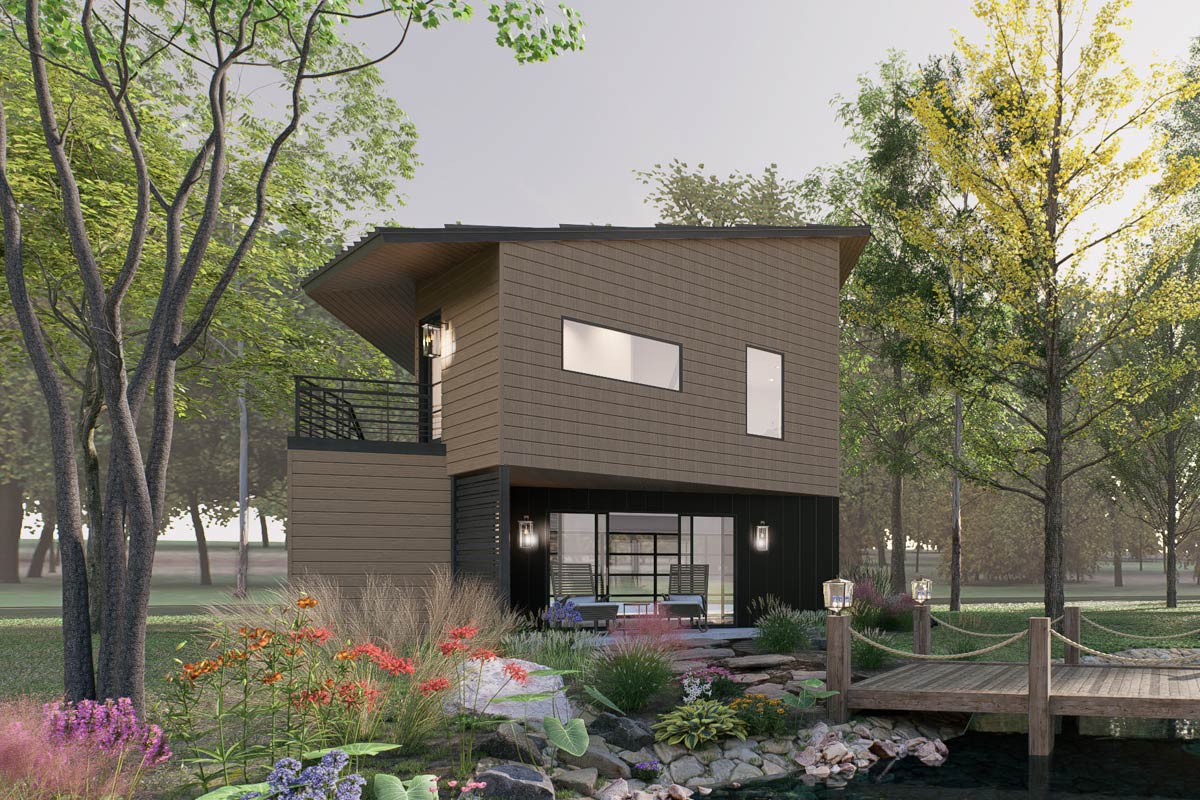 Limited Design Modification House Modification Request for Plan 302010PSK: Contemporary House Plan with ...