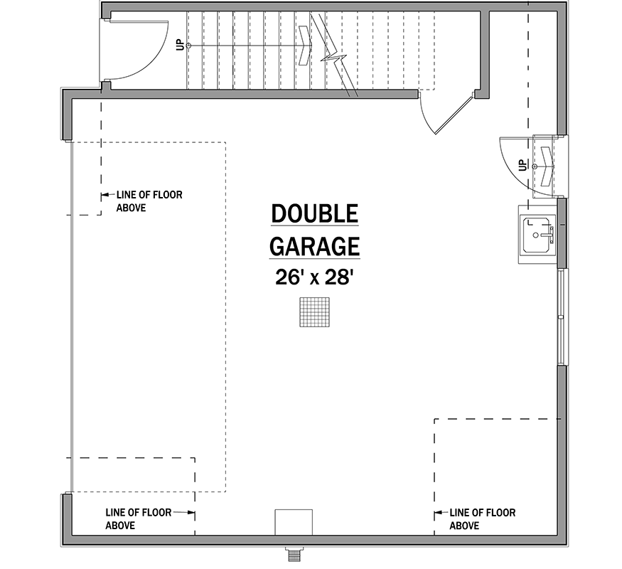Plan 81879AB: Modern Farmhouse In-Law Suite House Plan with Spacious 2-Car Garage - Floor Plan - Main Level - Modern Farmhouse, New American