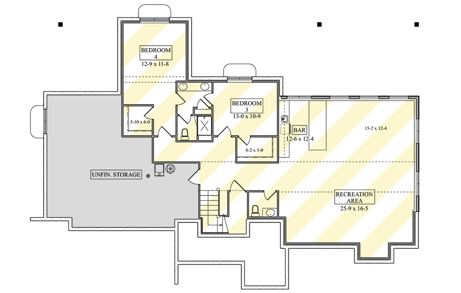 Plan 95282RW: Expansive Hill Country House Plan with Outdoor Fireplace - Floor Plan - Optional Lower Level - Hill Country