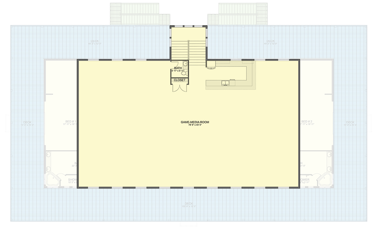 Plan 61649UT: Expansive Two-Bedroom Luxury Traditional Home with RV Garage and Workshop - Floor Plan - 3rd Floor - Traditional