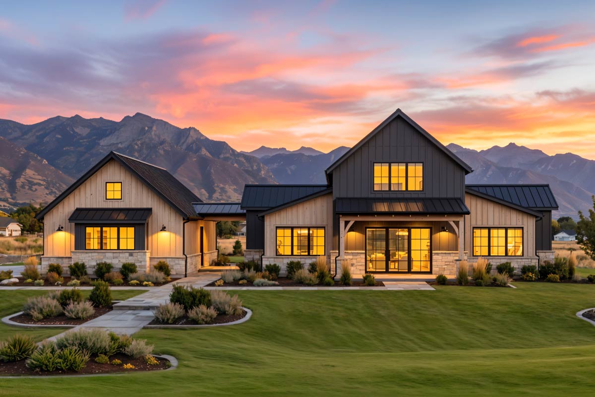 ドスンと一軒家 Plan 818173JSS: Two-Story Modern Farmhouse with Loft and Breezeway