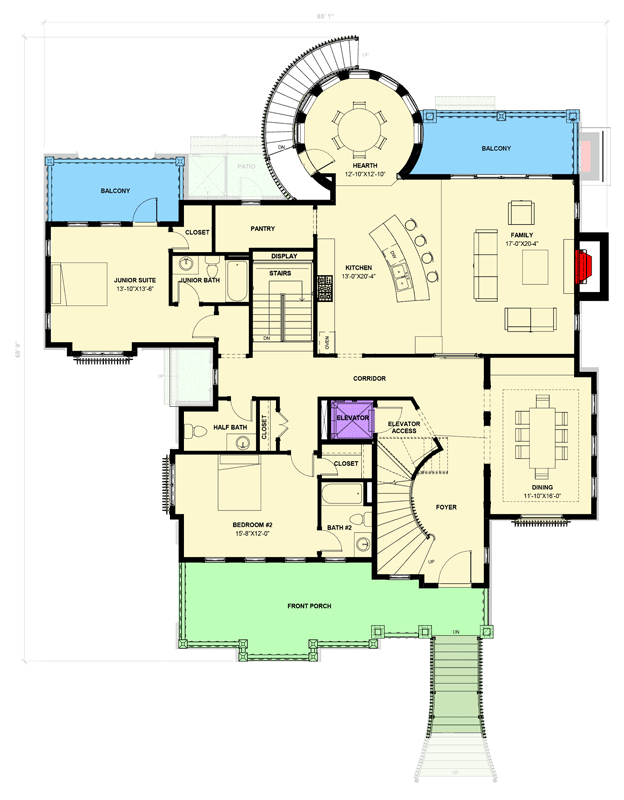 Plan 30091RT: Luxurious 4-Bedroom House Plan with Elevator and Outdoor Kitchen - Floor Plan - 2nd Floor - Mediterranean