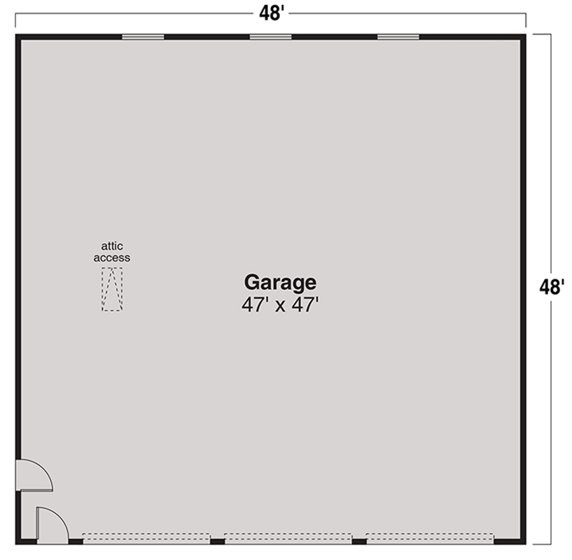 Plan 720141DA: Traditional 3 or 6-Car RV Garage House Plan with 14 Ceilings - Floor Plan - Main Level - Traditional