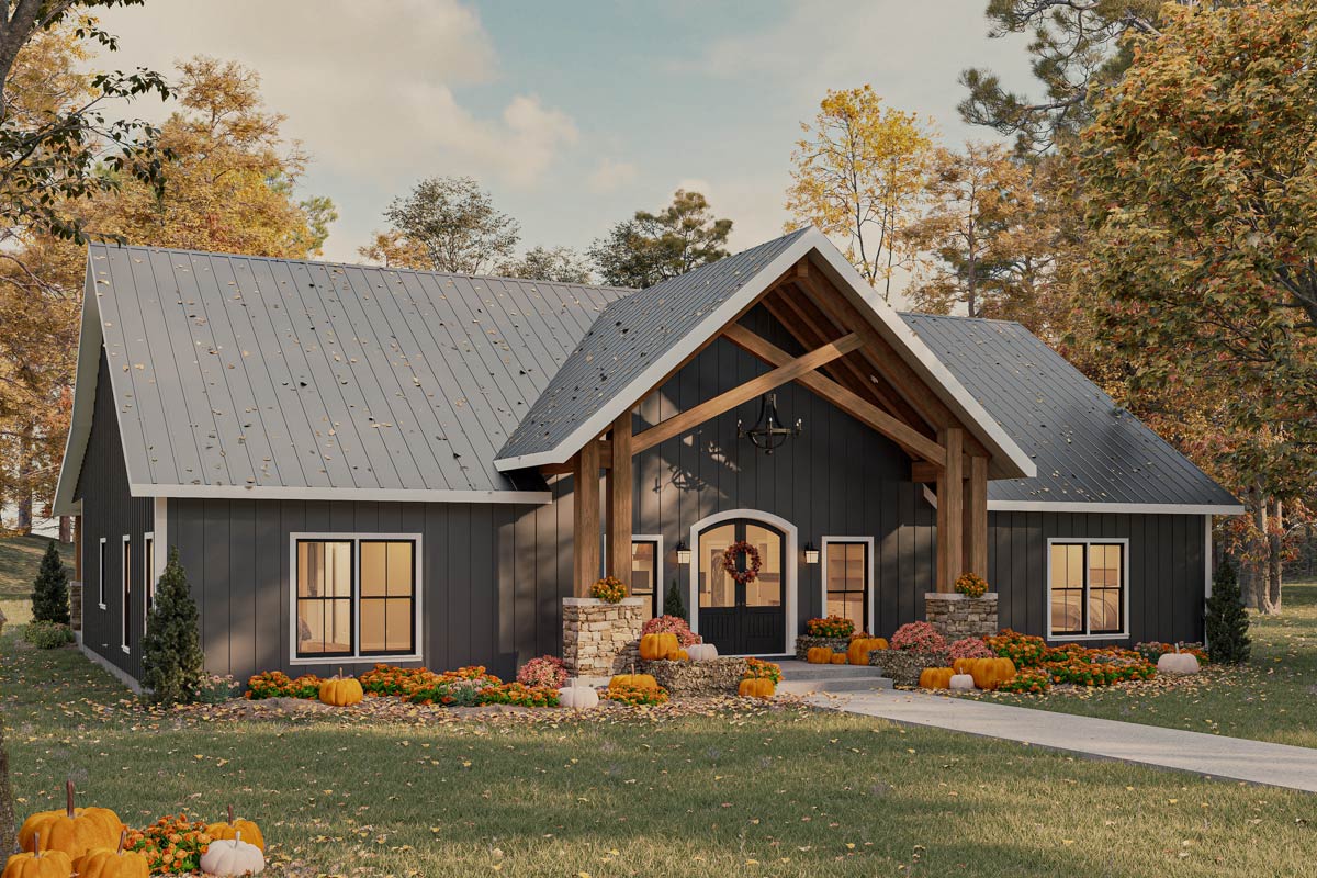 Plan 25069DH: Modern Craftsman House Plan with Expansive Porches and ...