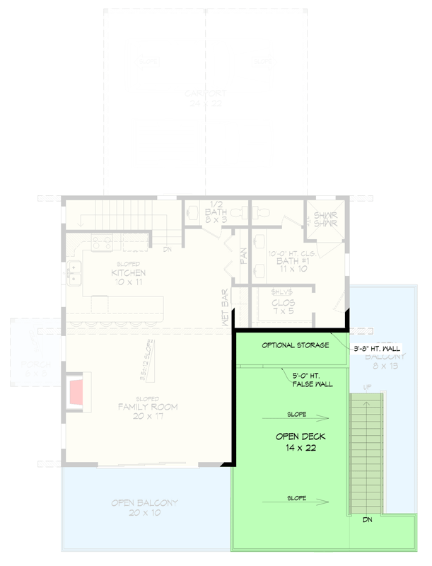 Plan 680606VR: Modern 3-Bed House Plan with Upstairs Master Suite and Game Room - Floor Plan - Rooftop Deck - Contemporary, Modern