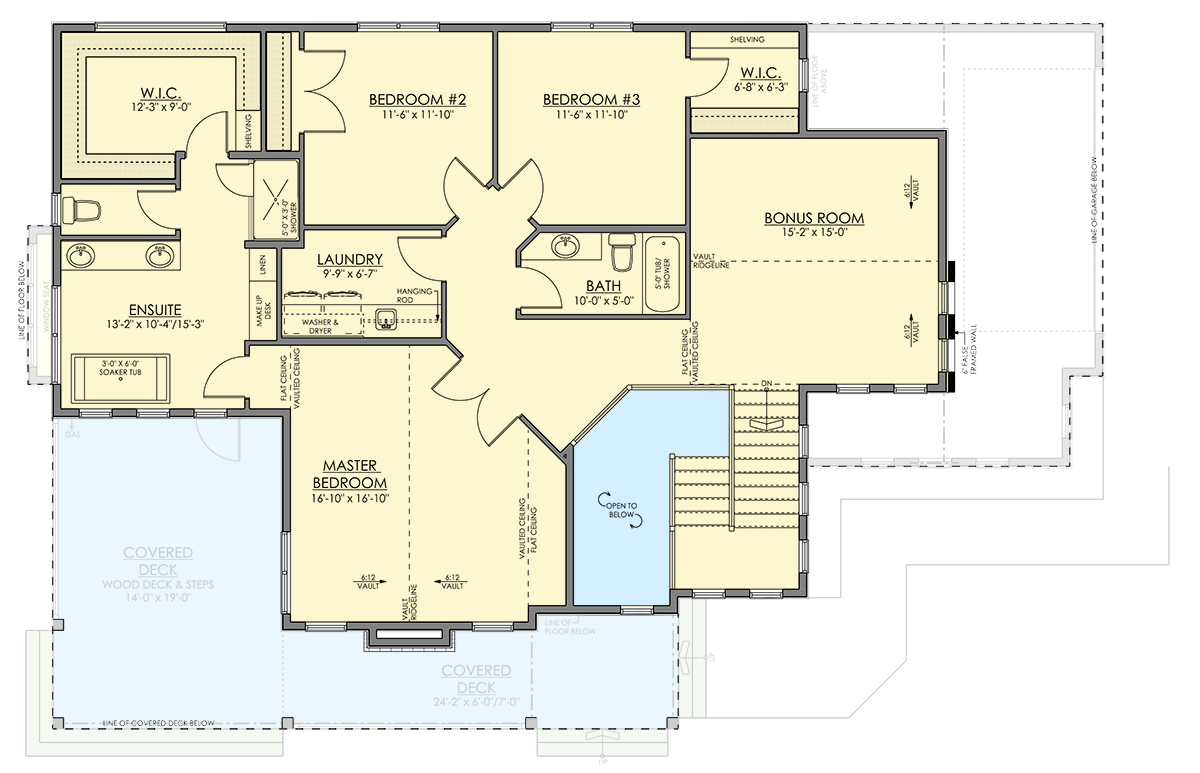 Plan 81881AB: Modern Farmhouse House Plan with Wrap-Around Porch and Flexible Living Spaces - Floor Plan - 2nd Floor - Modern Farmhouse, New American
